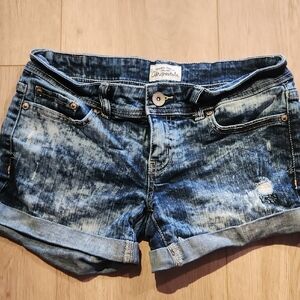 Aeropostale Women's Distressed Blue Jean Shorts